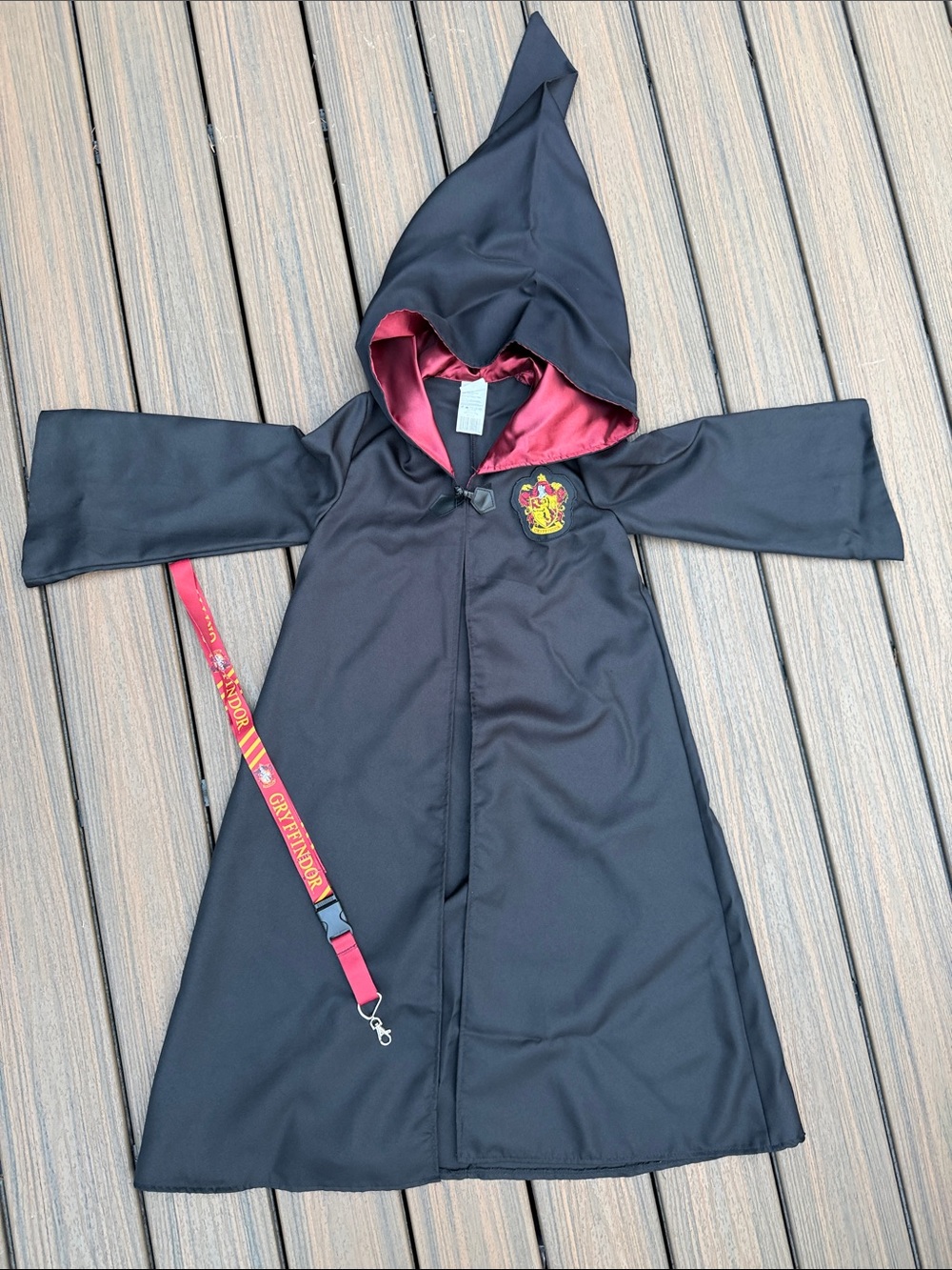 Gryffindor   Harry Potter Black and Burgundy Kids cape with lanyard
